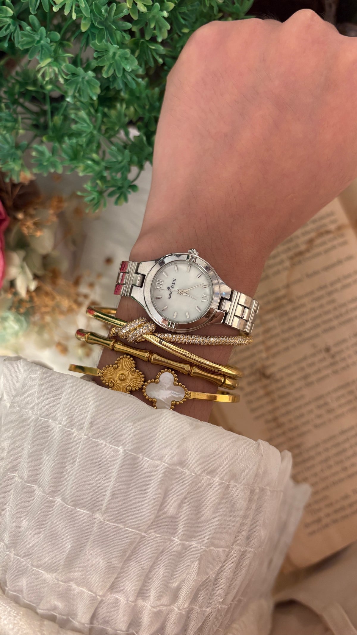 Vintage Anne Klein Classic Watch in Silver Tone Quartz
