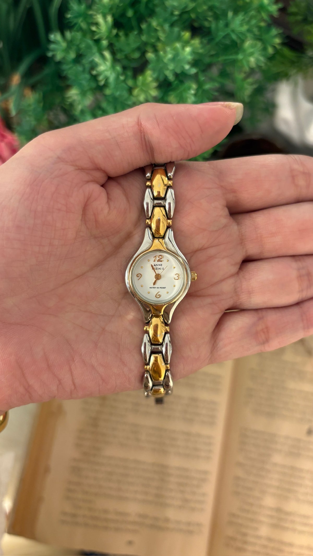 Rare Vintage Anne Klein II Minimalist Classic Watch in Two-Tone Quartz