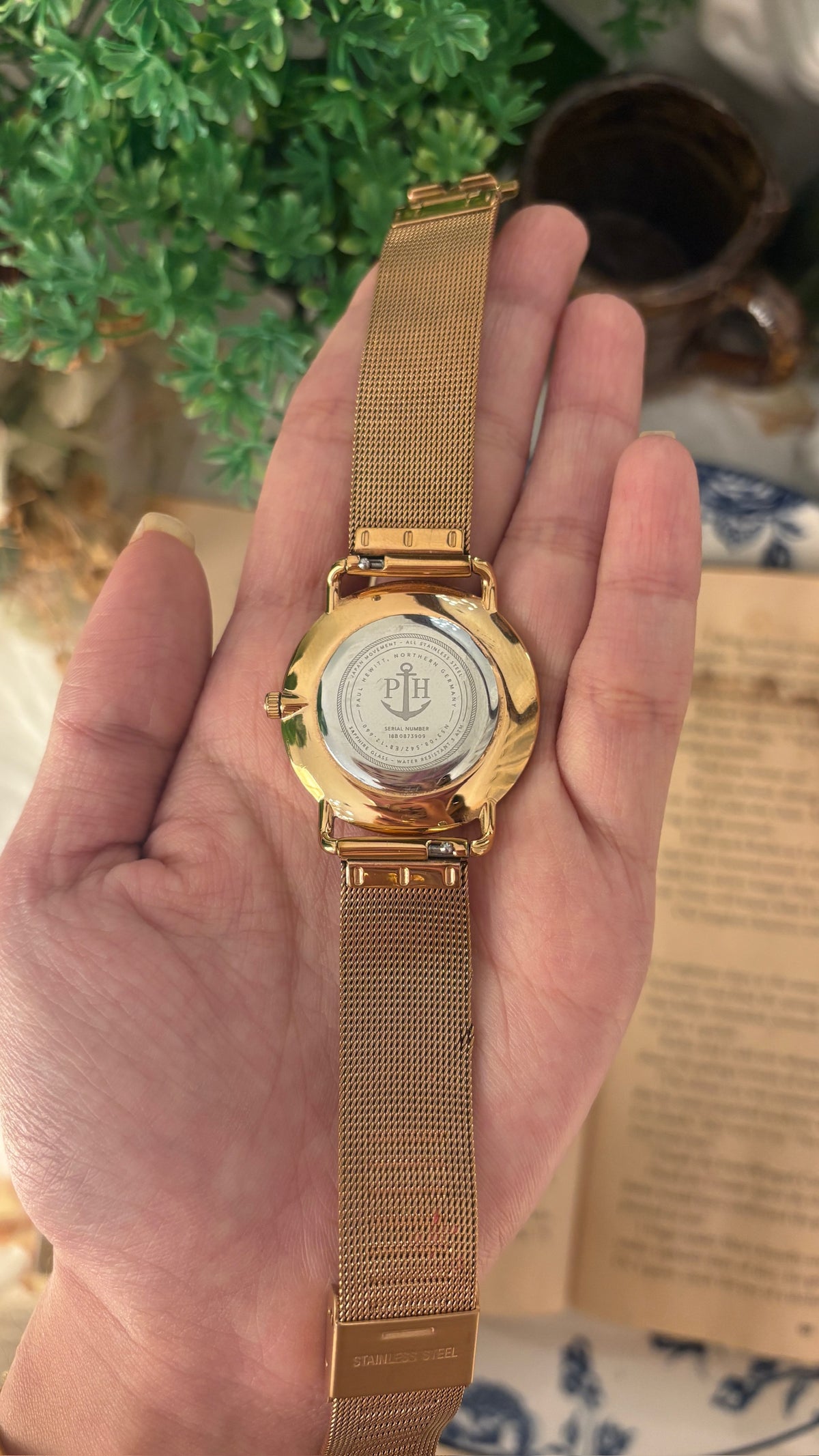 Vintage Paul Hewitt Mesh Watch in Rose Gold Tone Quartz
