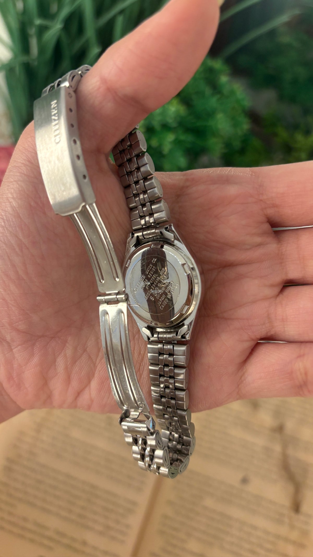 Rare Vintage Citizen Day Date Watch in Silver Tone Quartz