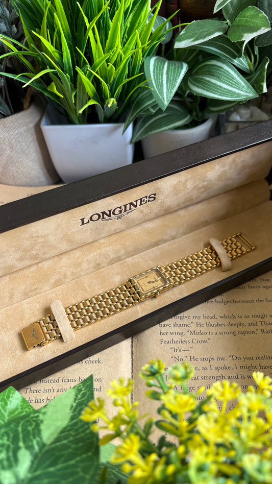 Vintage Longines Gold-filled Dress Watch in Gold Tone Textured Dial with Original Box