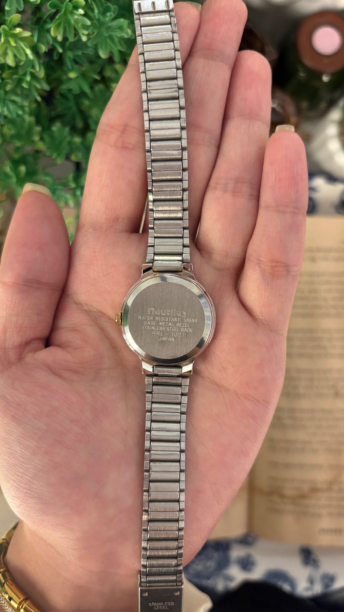 Vintage Nautlius Gray Dial Watch in Two-Tone Quartz