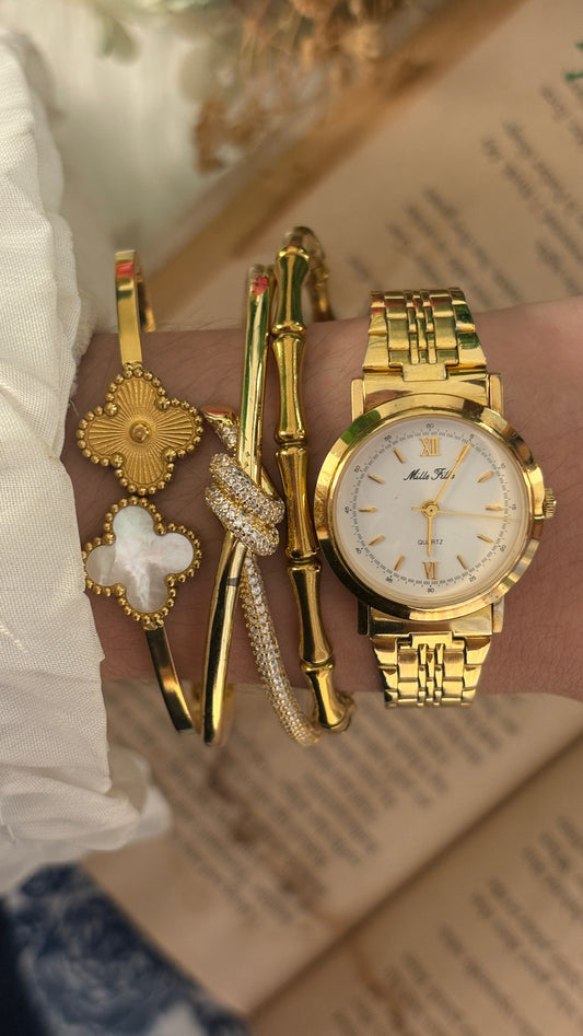 Vintage Mille Fille Classic Watch in Gold Tone Quartz