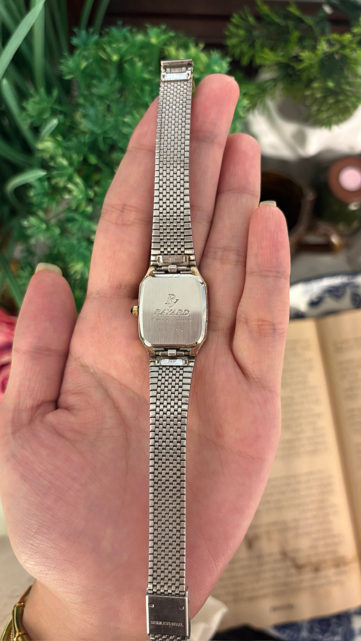 Vintage Rayard Tank Dress Watch in Gold Tone Quartz