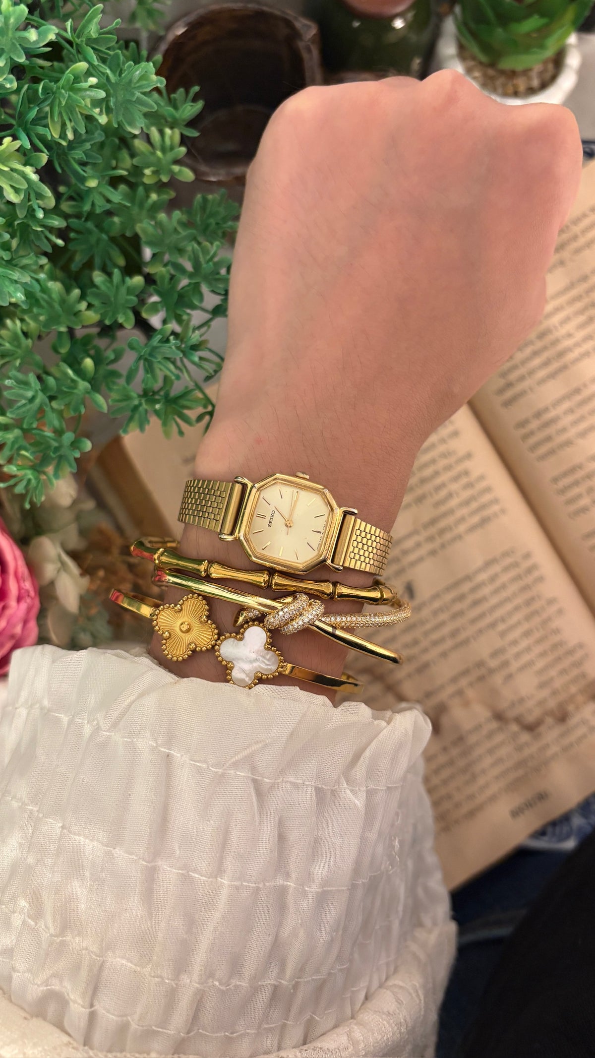 Rare Vintage Seiko Octagon Dial Dress Watch in Gold Tone Quartz