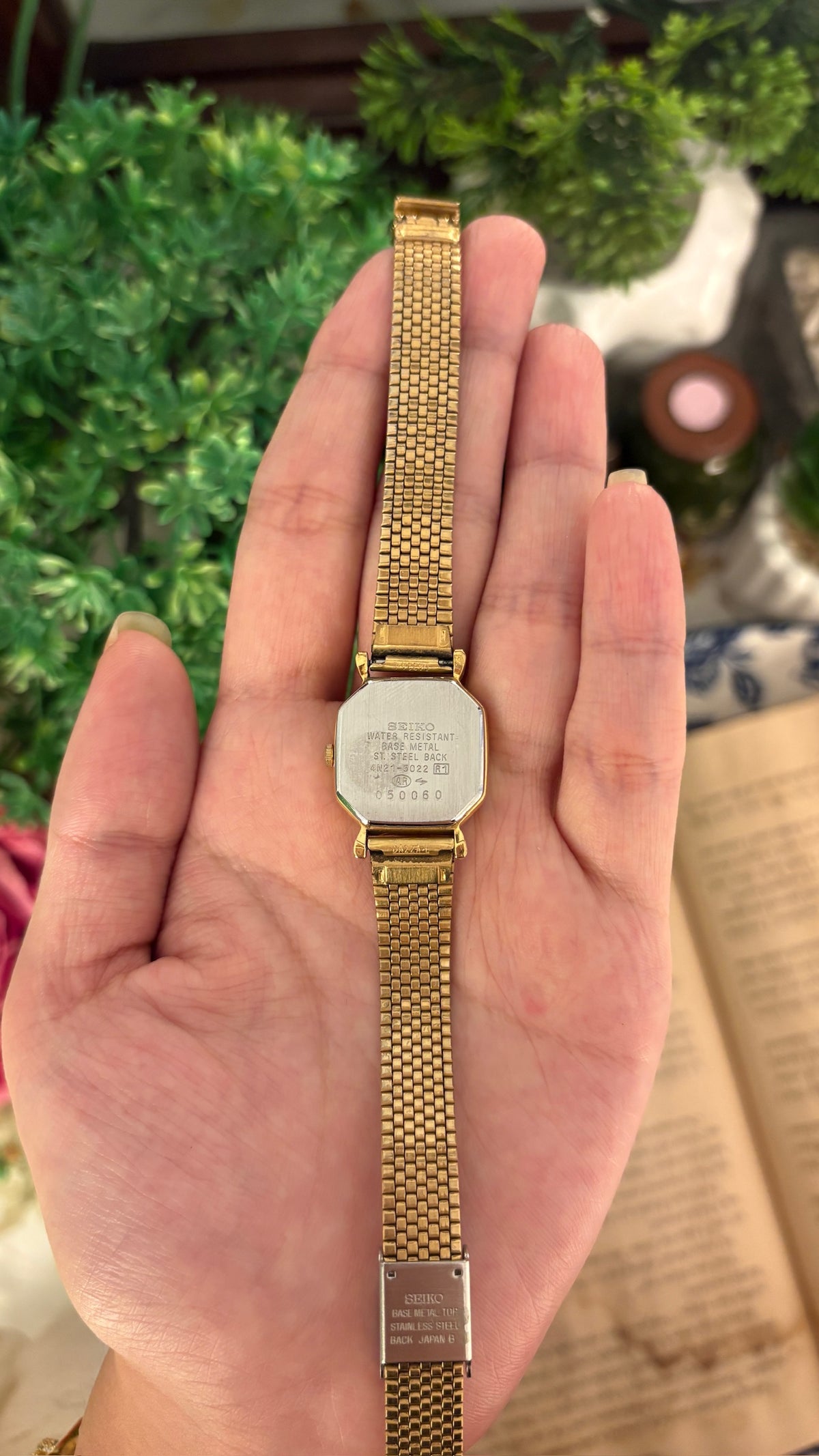 Rare Vintage Seiko Octagon Dial Dress Watch in Gold Tone Quartz