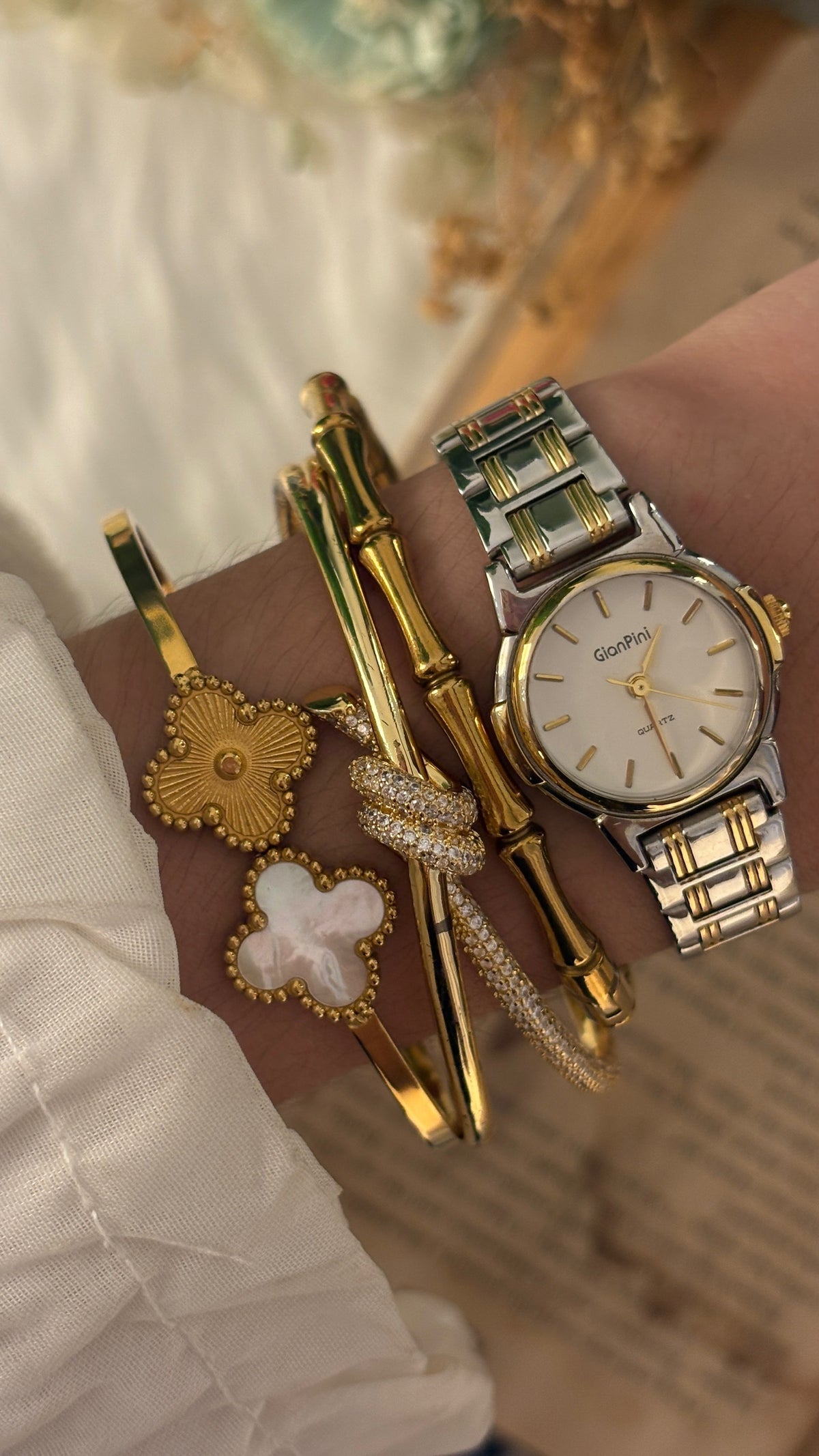Vintage Gianpini Classic Watch in Two-Tone Quartz