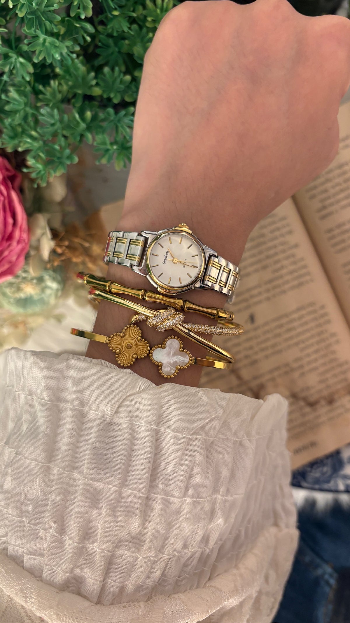 Vintage Gianpini Classic Watch in Two-Tone Quartz