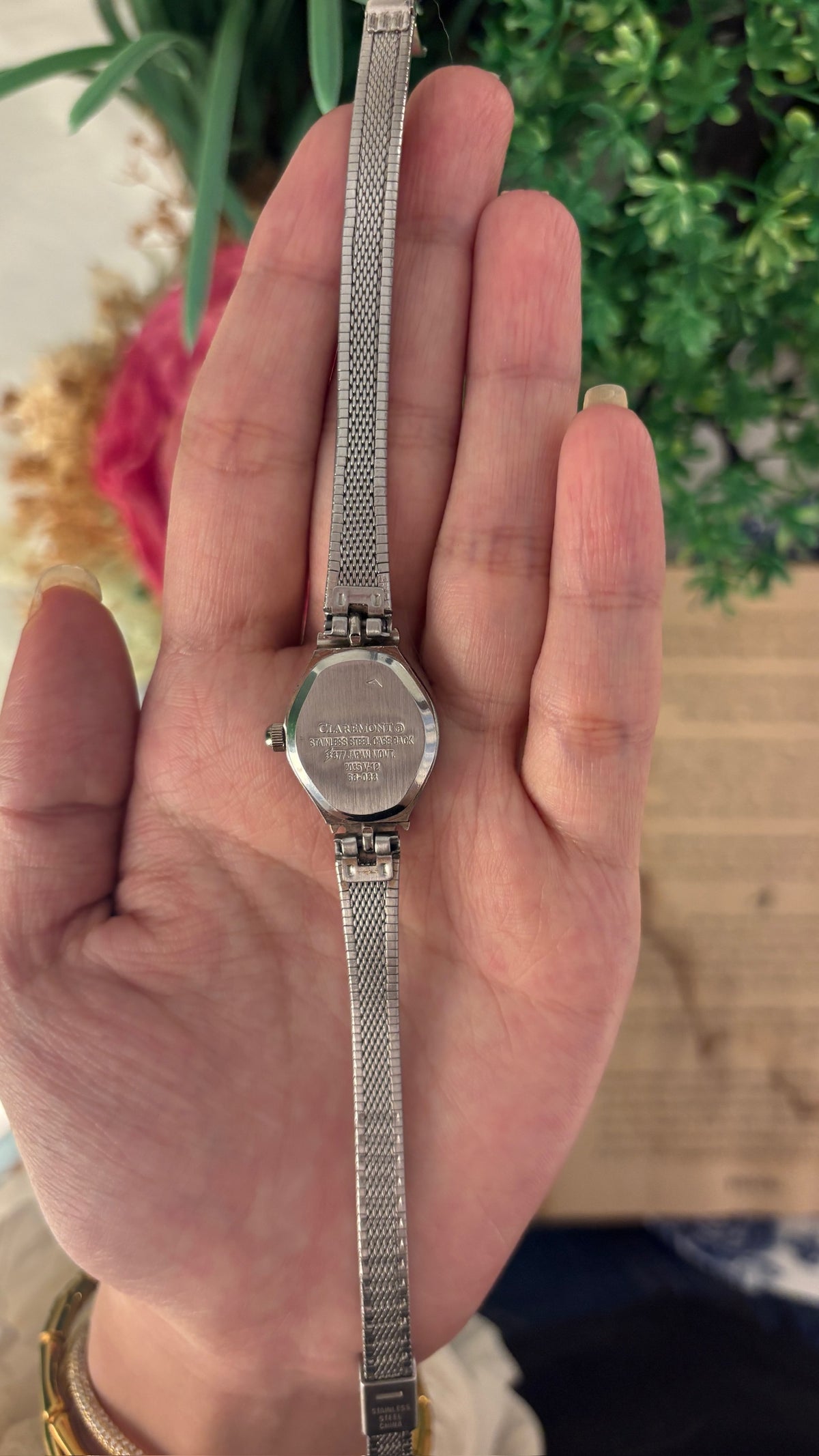 Rare Vintage Claremont Heart Dial Dress Watch in Silver Tone Quartz
