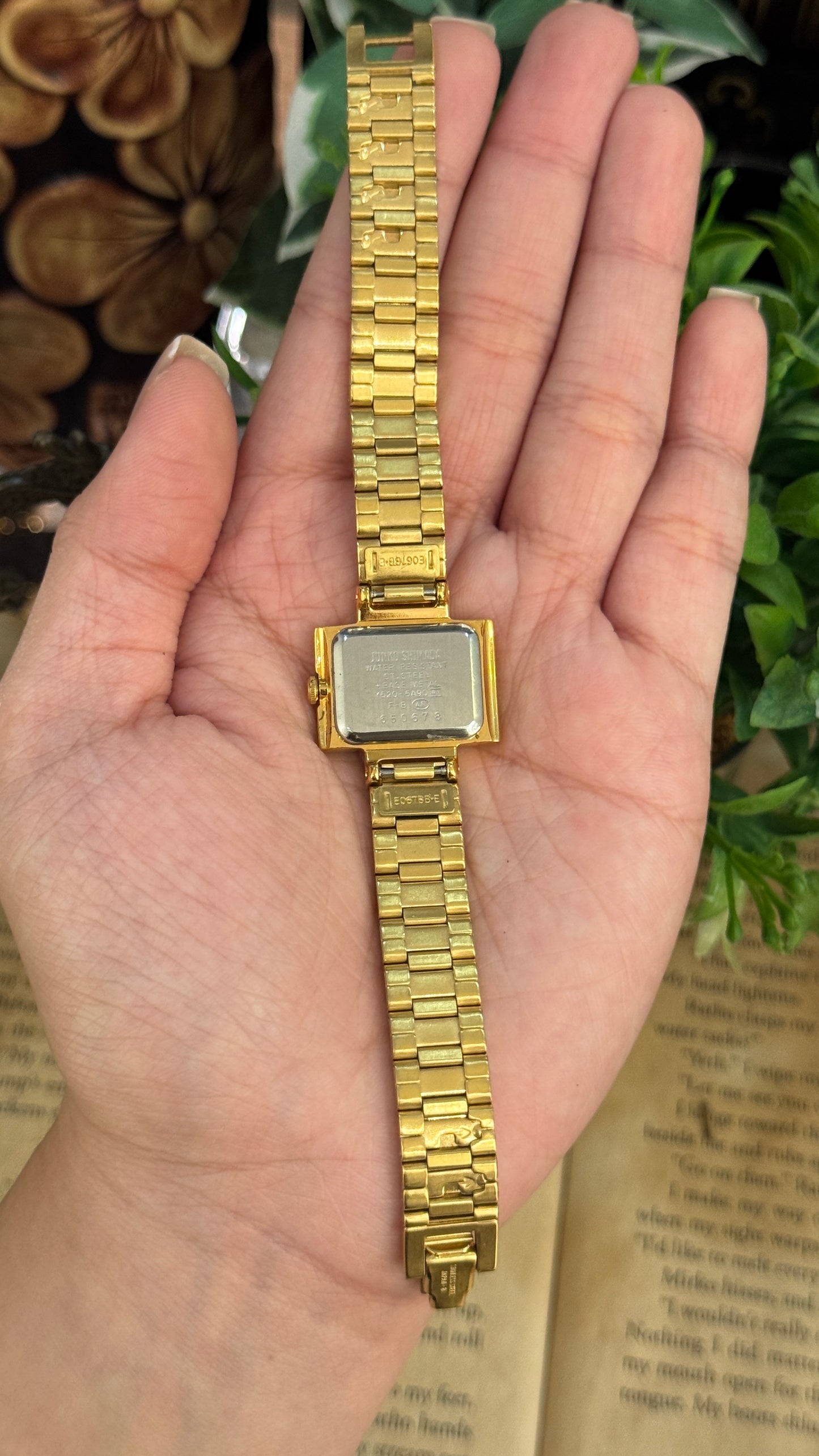 Rare Vintage Junko Shimada Television Dial Style Watch in Gold Tone Quartz