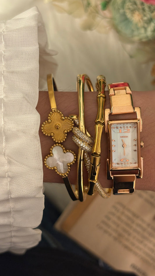 Rare Dainty Vintage Wired Citizen Solar Tank Watch in Rose Gold Tone Quartz
