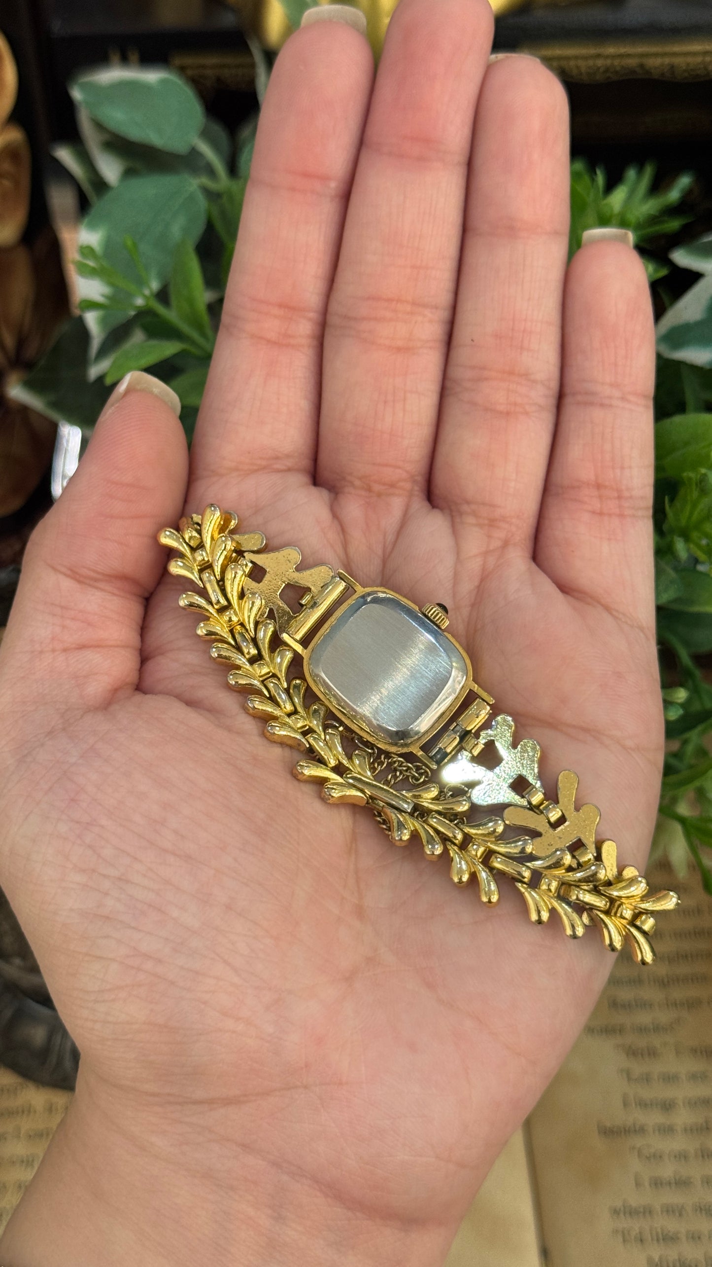 Rare Vintage Tissot Swiss Bracelet Tank Watch in Gold Tone Quartz