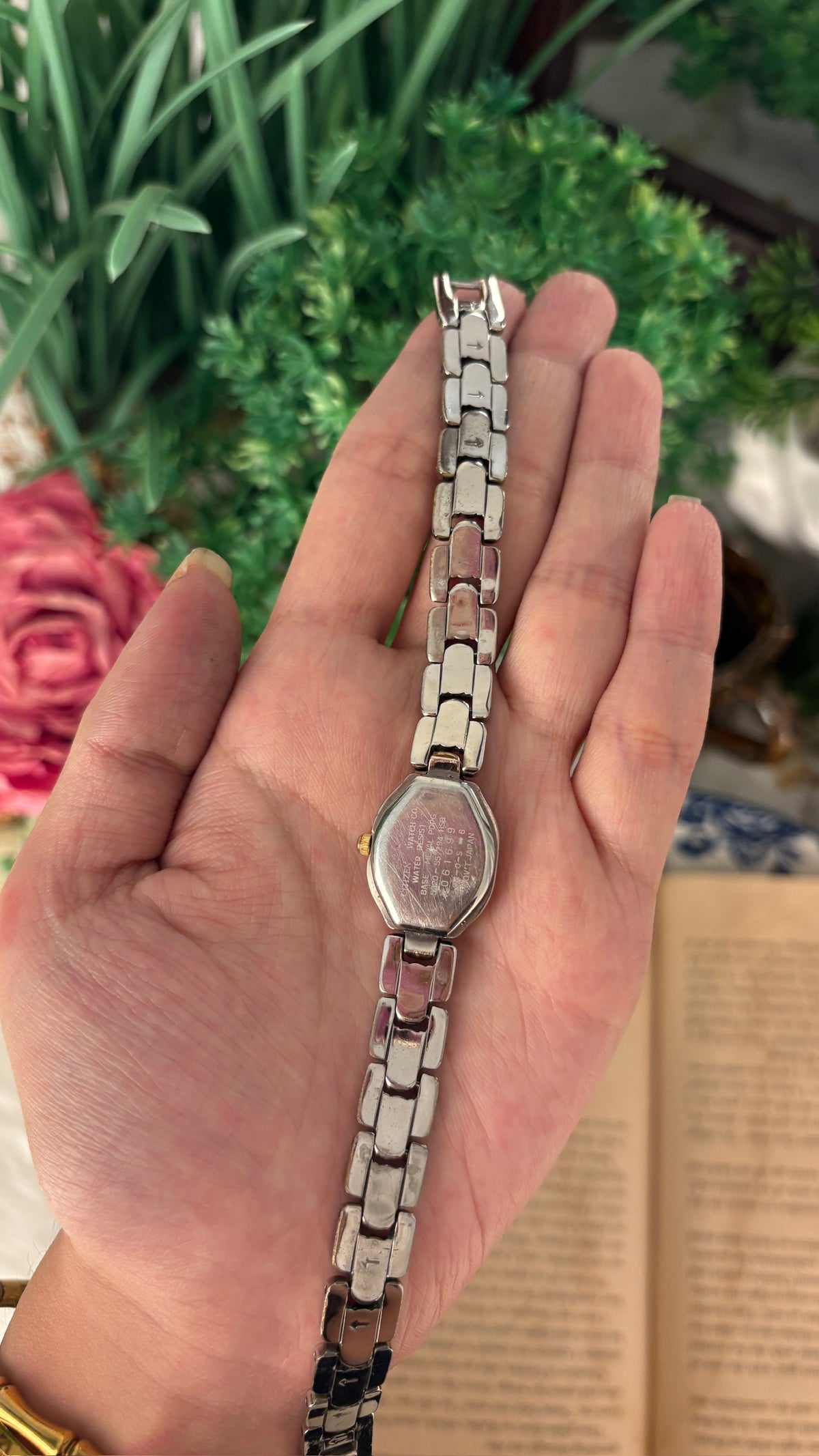 Extremely Rare Dainty Vintage Citizen Hexagon Dial Watch in Two-Tone Quartz