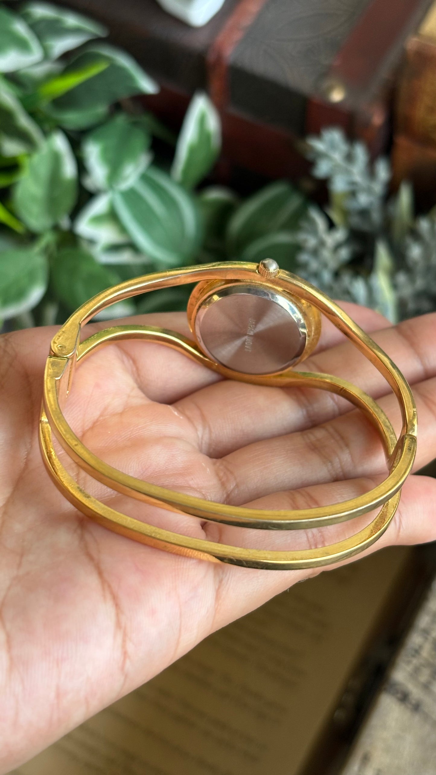 Vintage Pedre Rare Bangle Watch in Gold Tone