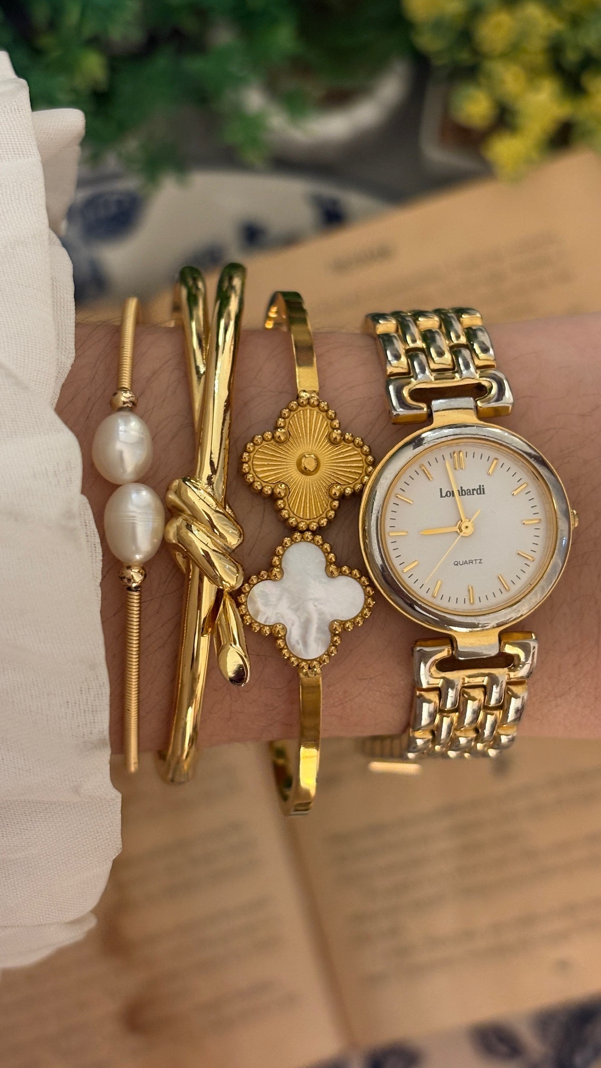 Vintage Lombardi Classic Watch in Gold Tone Quartz