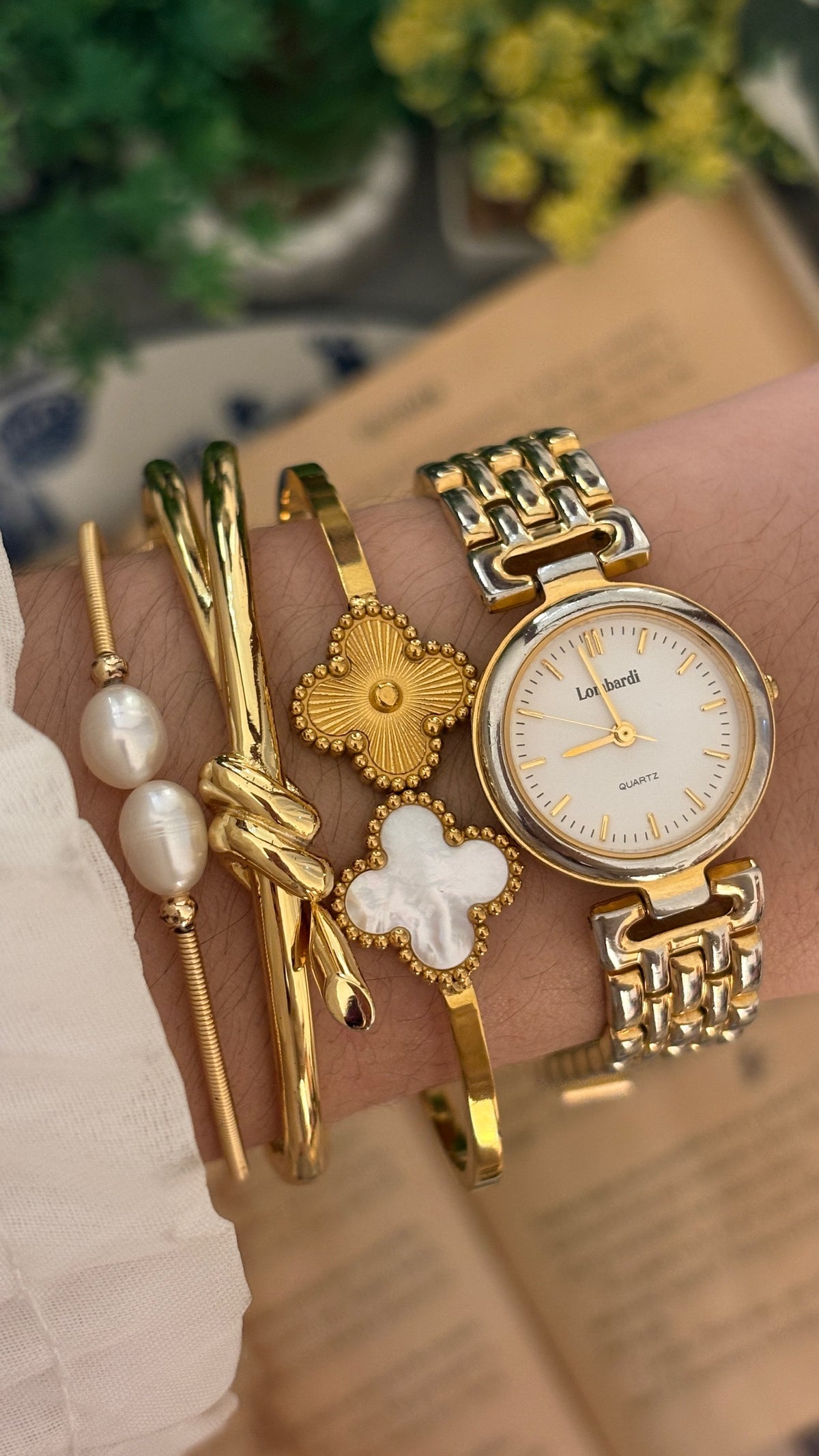 Vintage Lombardi Classic Watch in Gold Tone Quartz