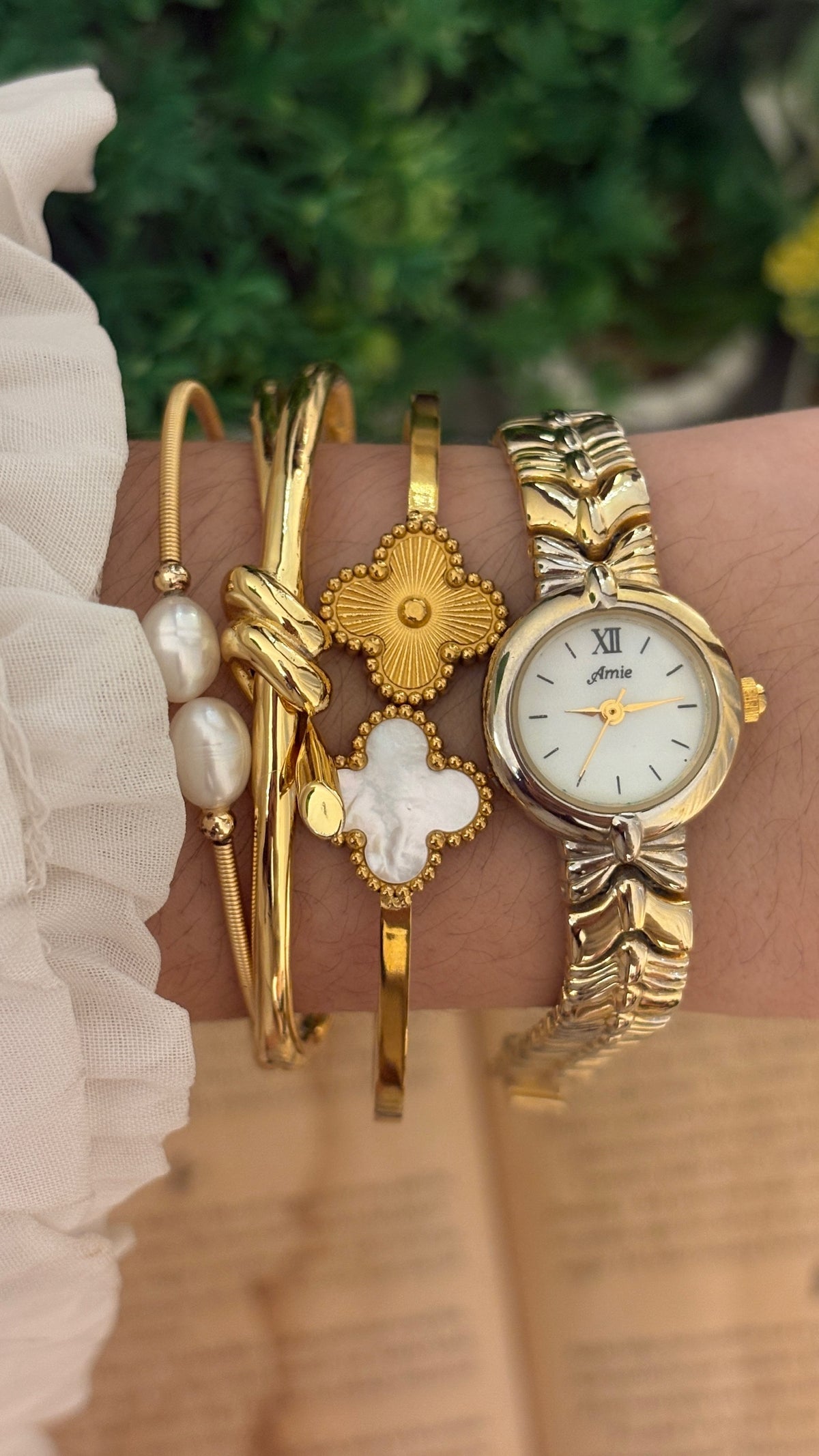 Rare Vintage Amie Coquette Watch in Gold Tone Quartz