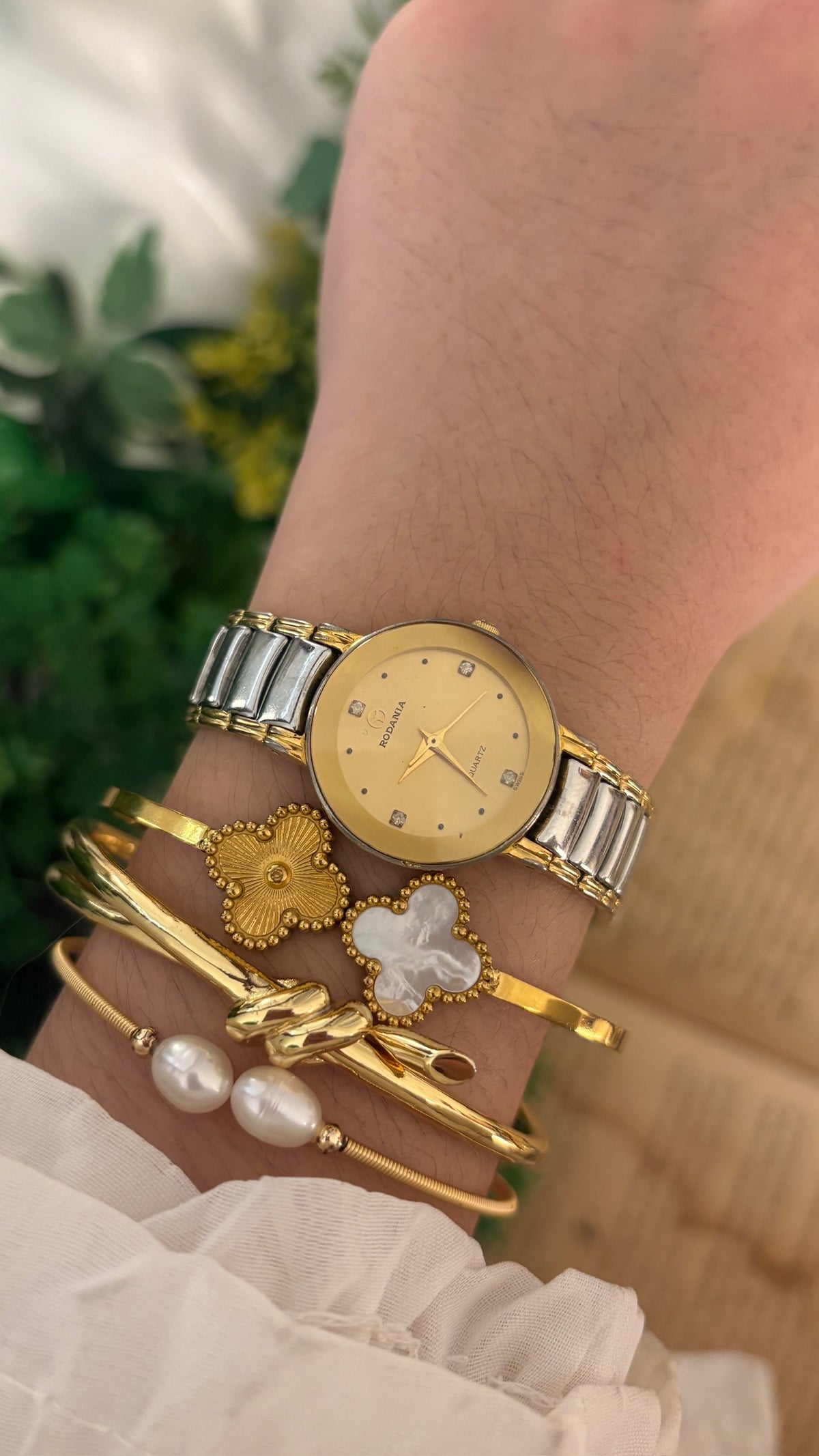 Rare Vintage Rodania Classic Dress Watch in Two-Tone Quartz