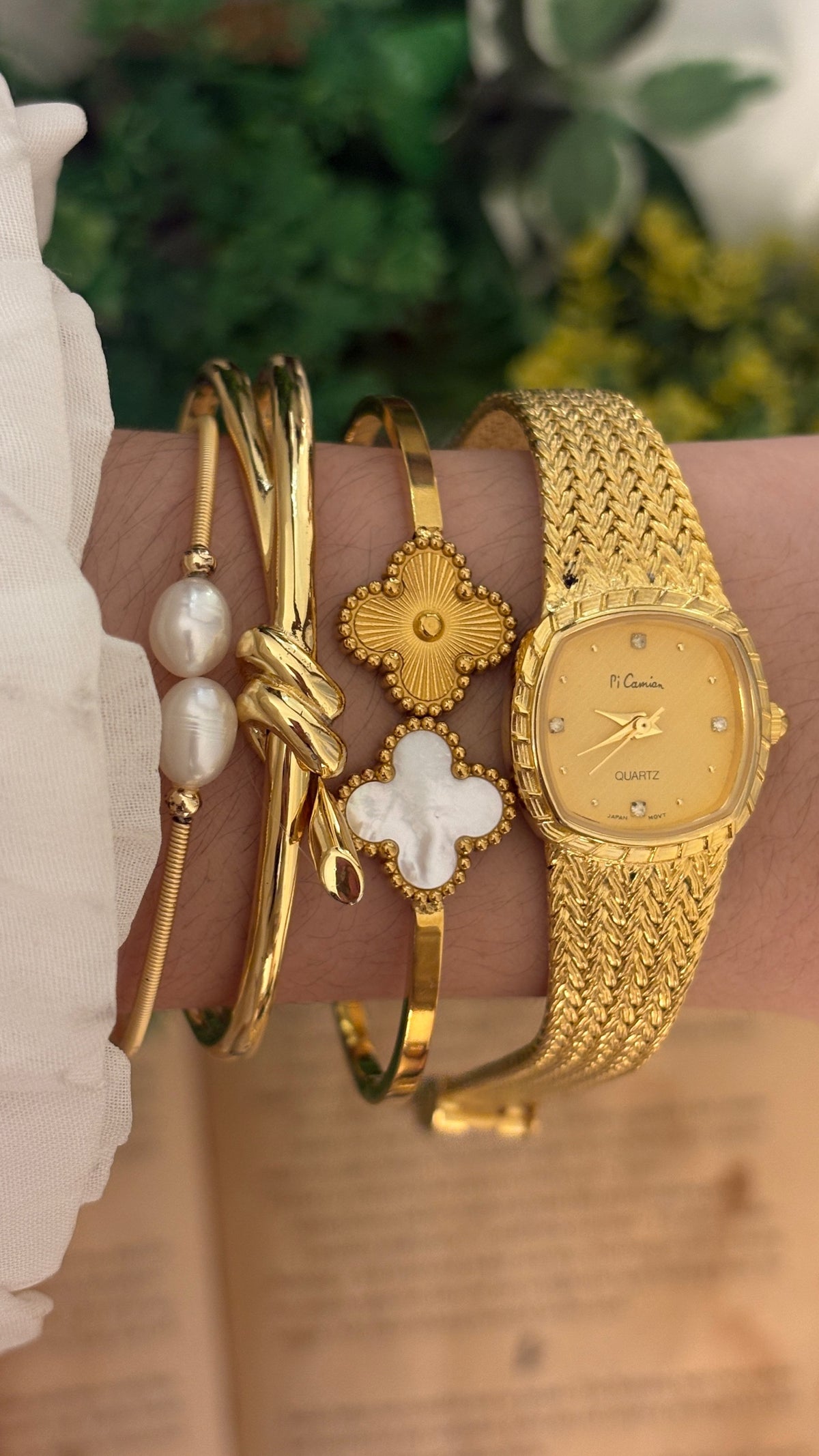 Vintage Pi Camian Dress Watch in Gold Tone Quartz