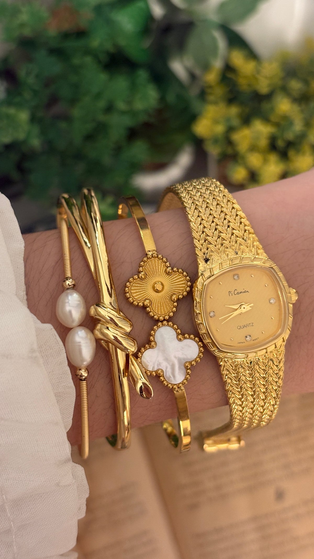Vintage Pi Camian Dress Watch in Gold Tone Quartz