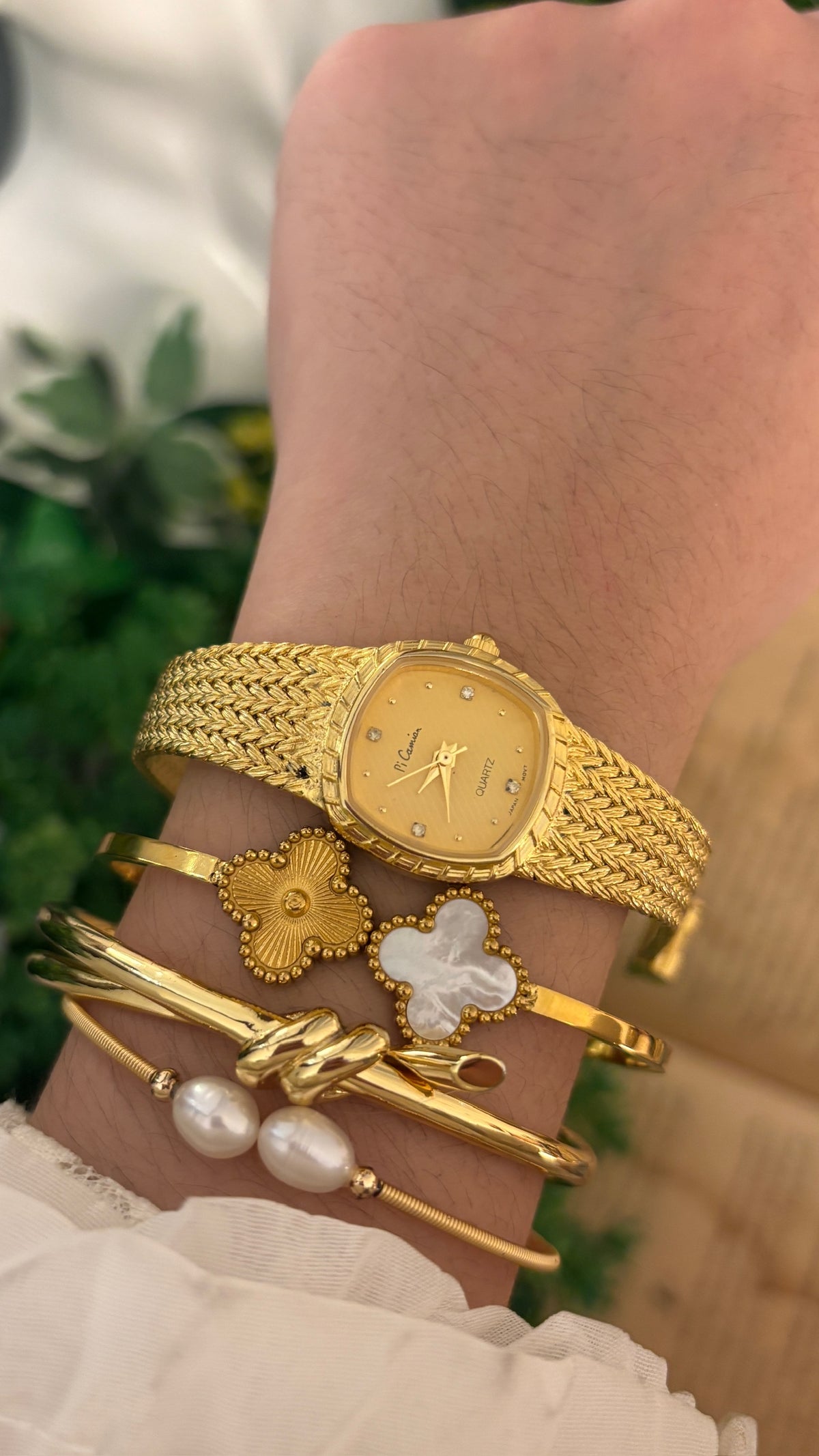 Vintage Pi Camian Dress Watch in Gold Tone Quartz