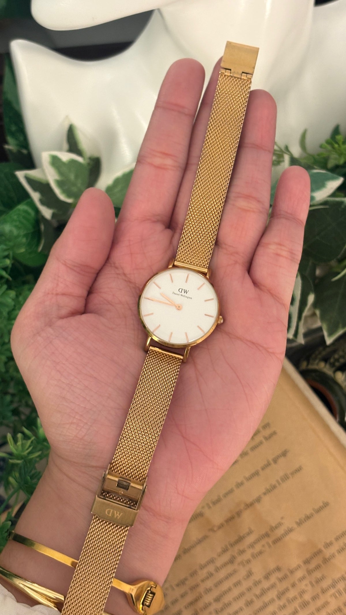 Rare Vintage Daniel Wellington Minimalist Watch in Rose Gold Tone Quartz