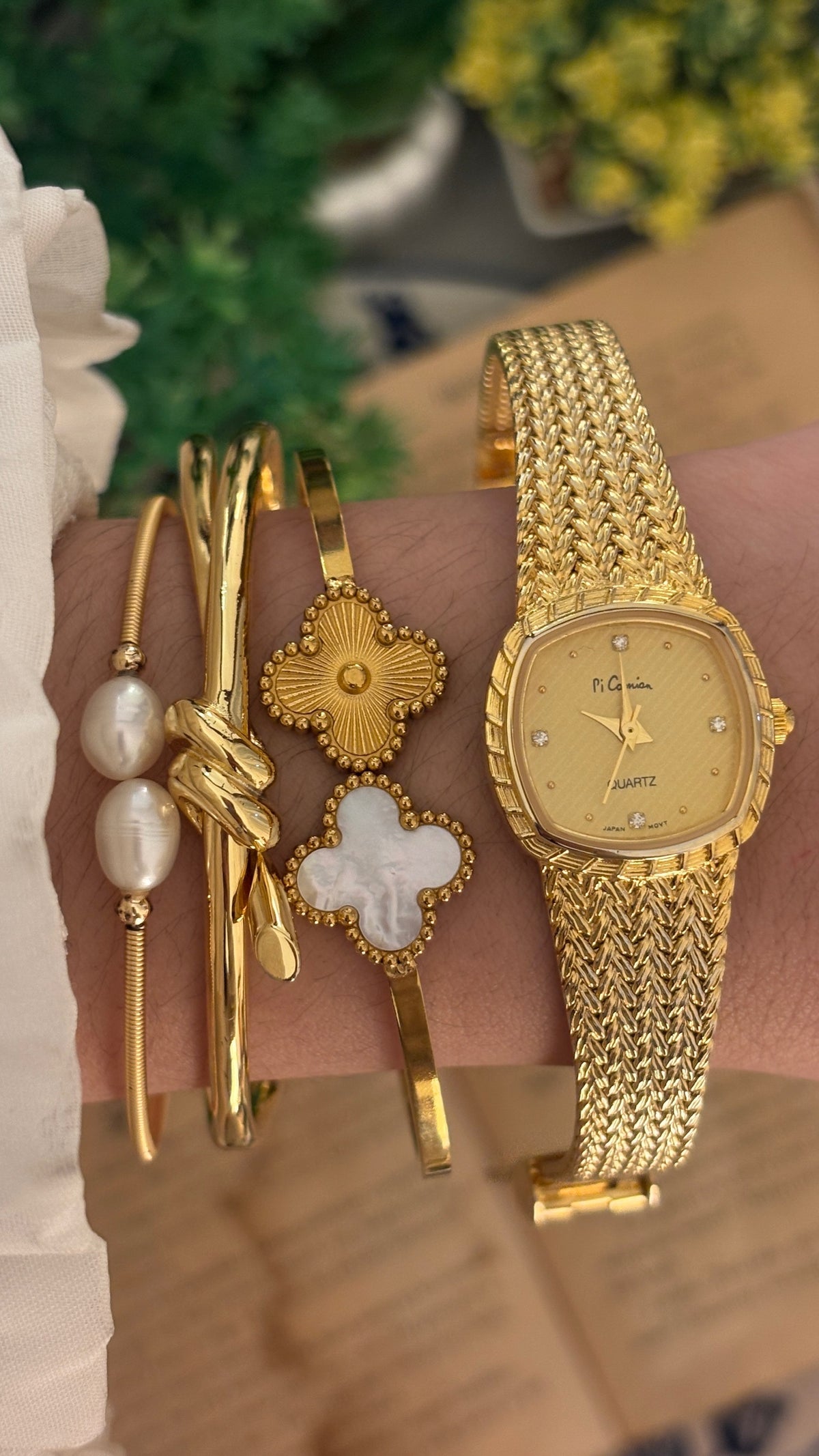 Vintage Pi Camian Dress Watch in Gold Tone Quartz