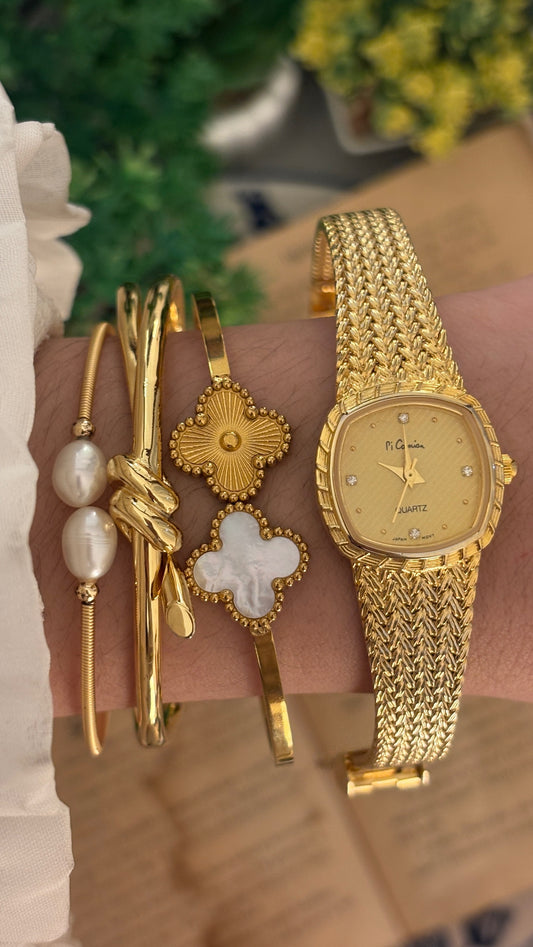 Vintage Pi Camian Dress Watch in Gold Tone Quartz