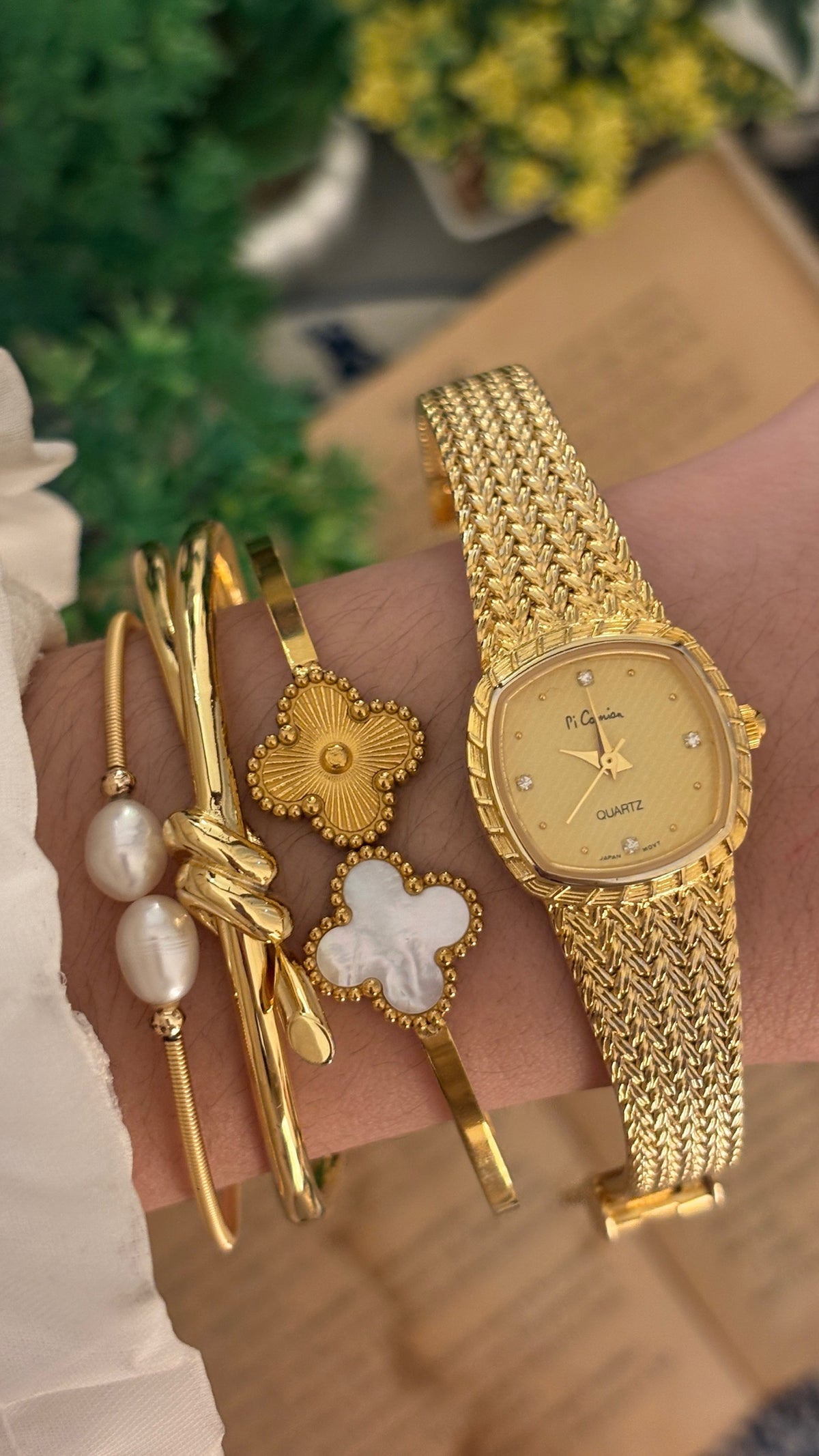 Vintage Pi Camian Dress Watch in Gold Tone Quartz