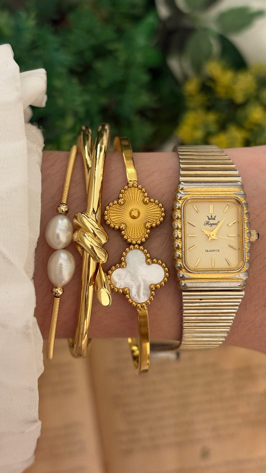 Vintage Royal Tank Dress Watch in Gold Tone Quartz