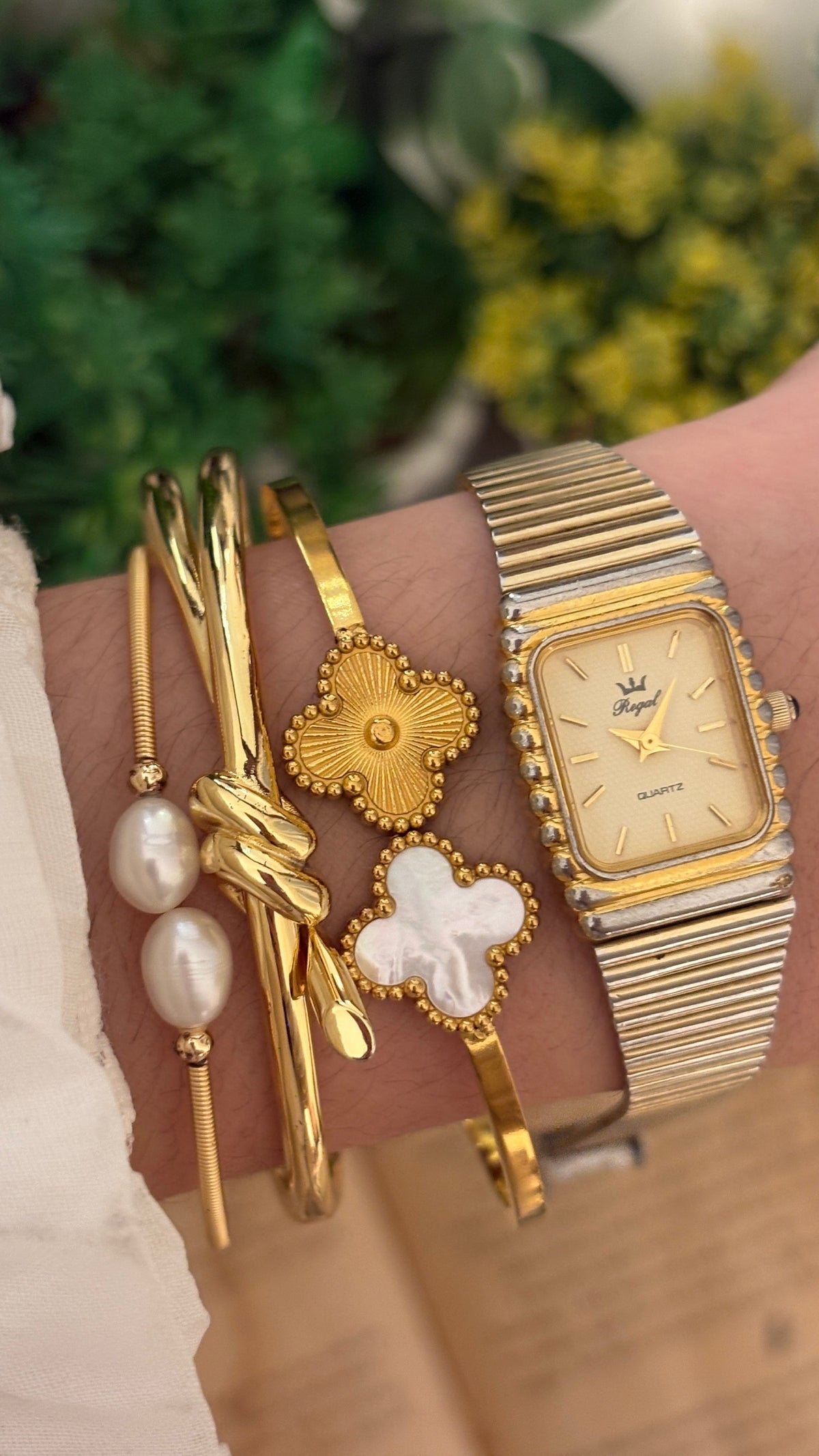 Vintage Royal Tank Dress Watch in Gold Tone Quartz