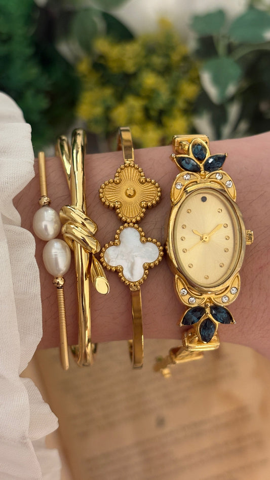 Rare Vintage Motivex Princess Watch in Gold Tone Quartz