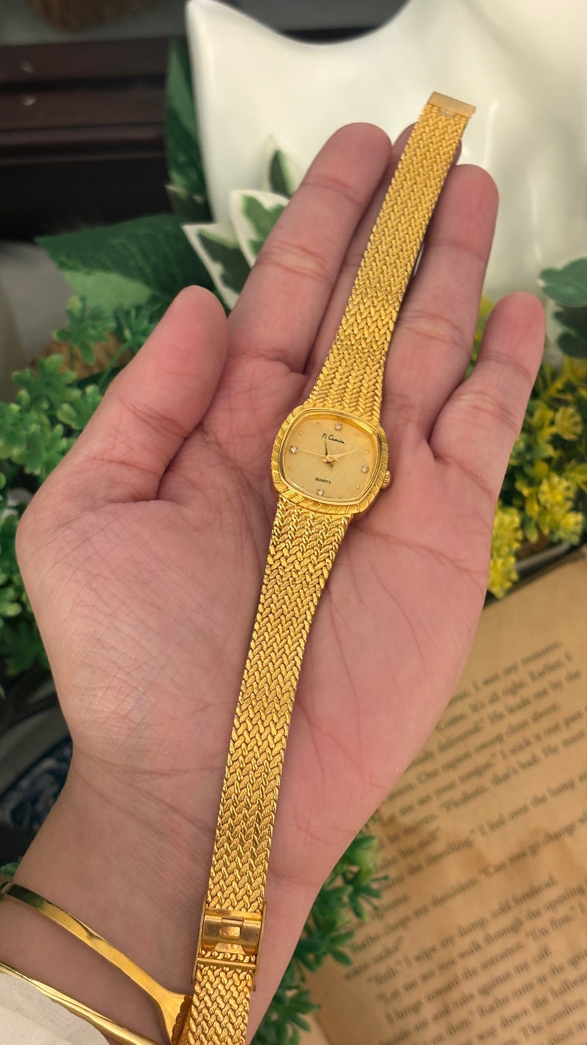 Rare Vintage Pi Camian Dress Watch in Gold Tone Quartz
