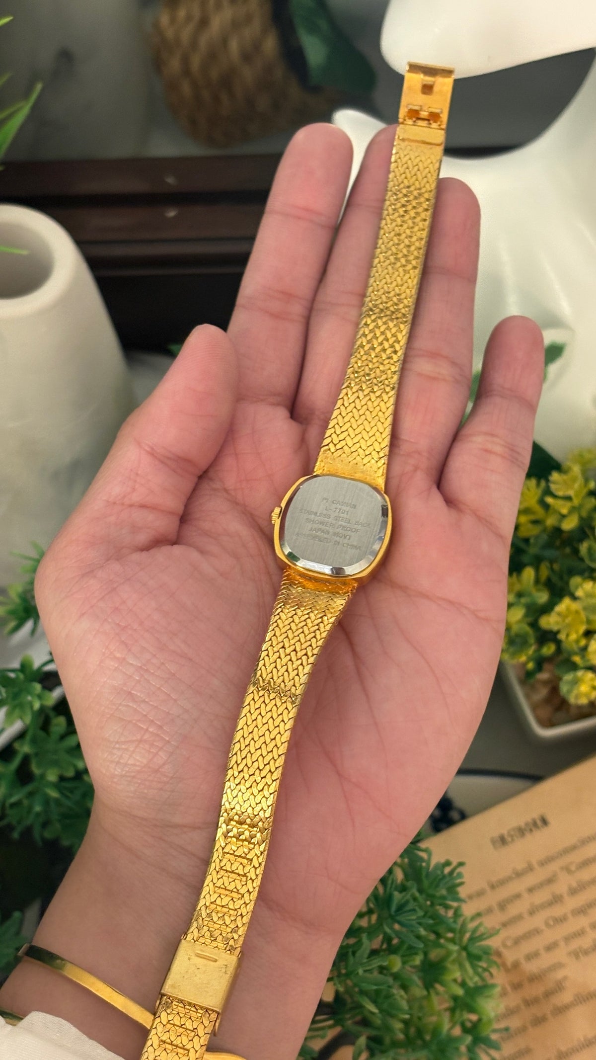 Rare Vintage Pi Camian Dress Watch in Gold Tone Quartz
