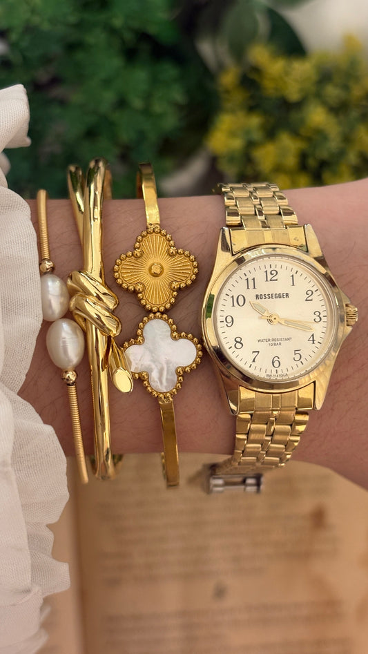 Vintage Rossegger Classic Watch in Gold Tone Quartz