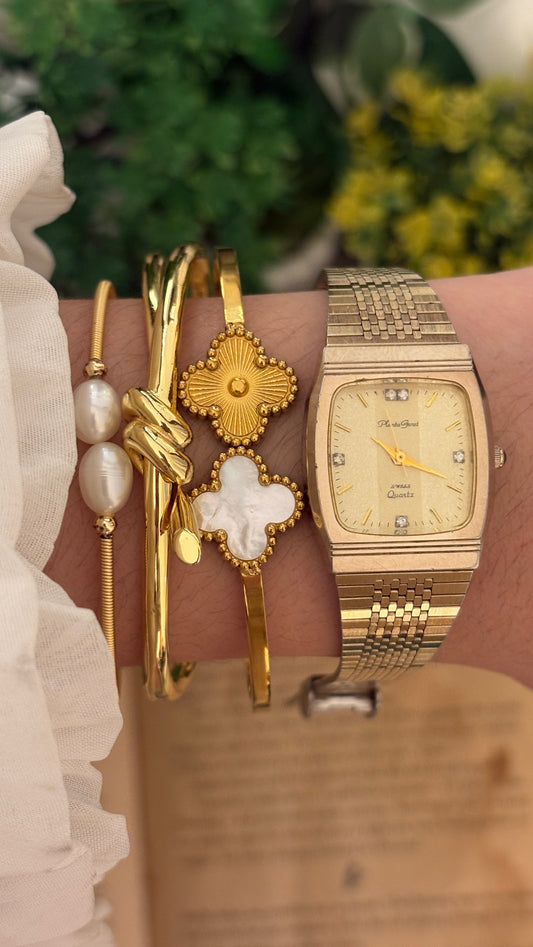 Vintage Planta Geret Swiss Dress Tank Watch in Gold Tone Quartz