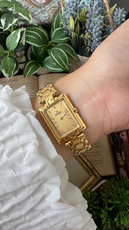 FENDI Women's Rare Tank Watch in Gold Tone