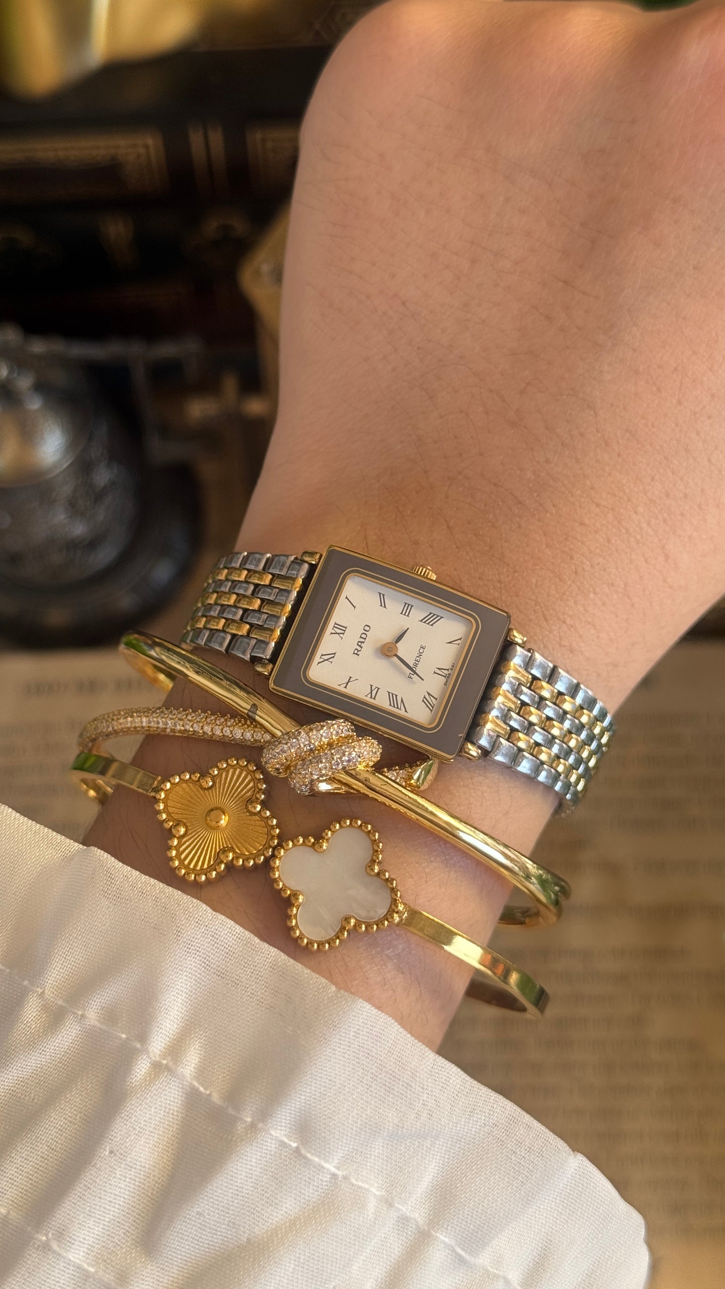 Rare Vintage Rado Swiss Florence Tank in Two-Tone Quartz