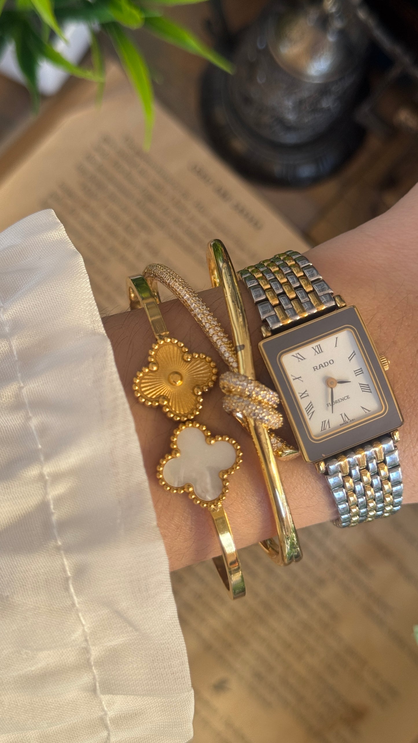 Rare Vintage Rado Swiss Florence Tank in Two-Tone Quartz