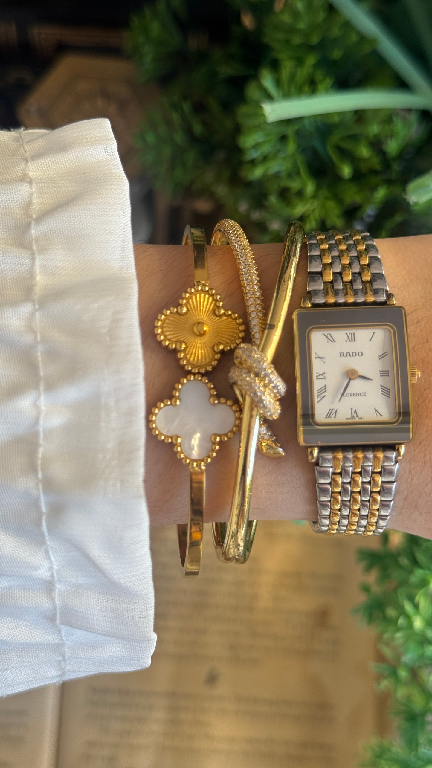 Rare Vintage Rado Swiss Florence Tank in Two-Tone Quartz