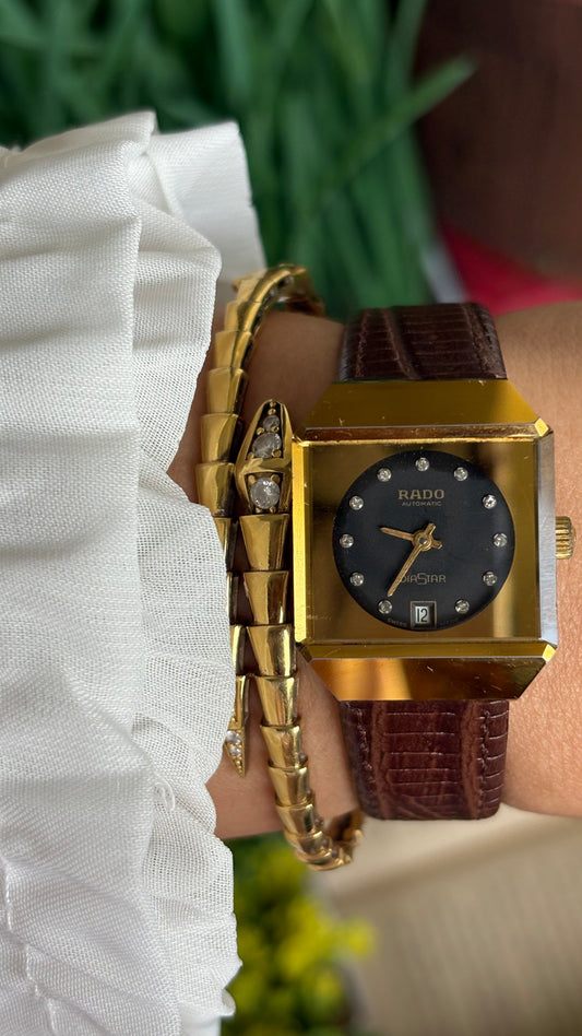 Vintage RADO Automatic Women’s Dress Watch in Brown Leather Strap