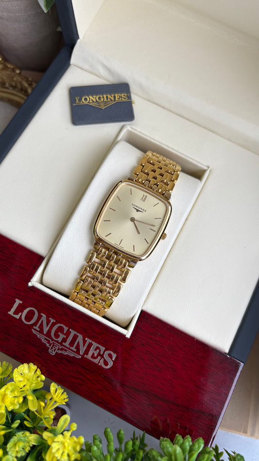 Vintage Longines Swiss Dress Watch in Gold Tone (Unisex)