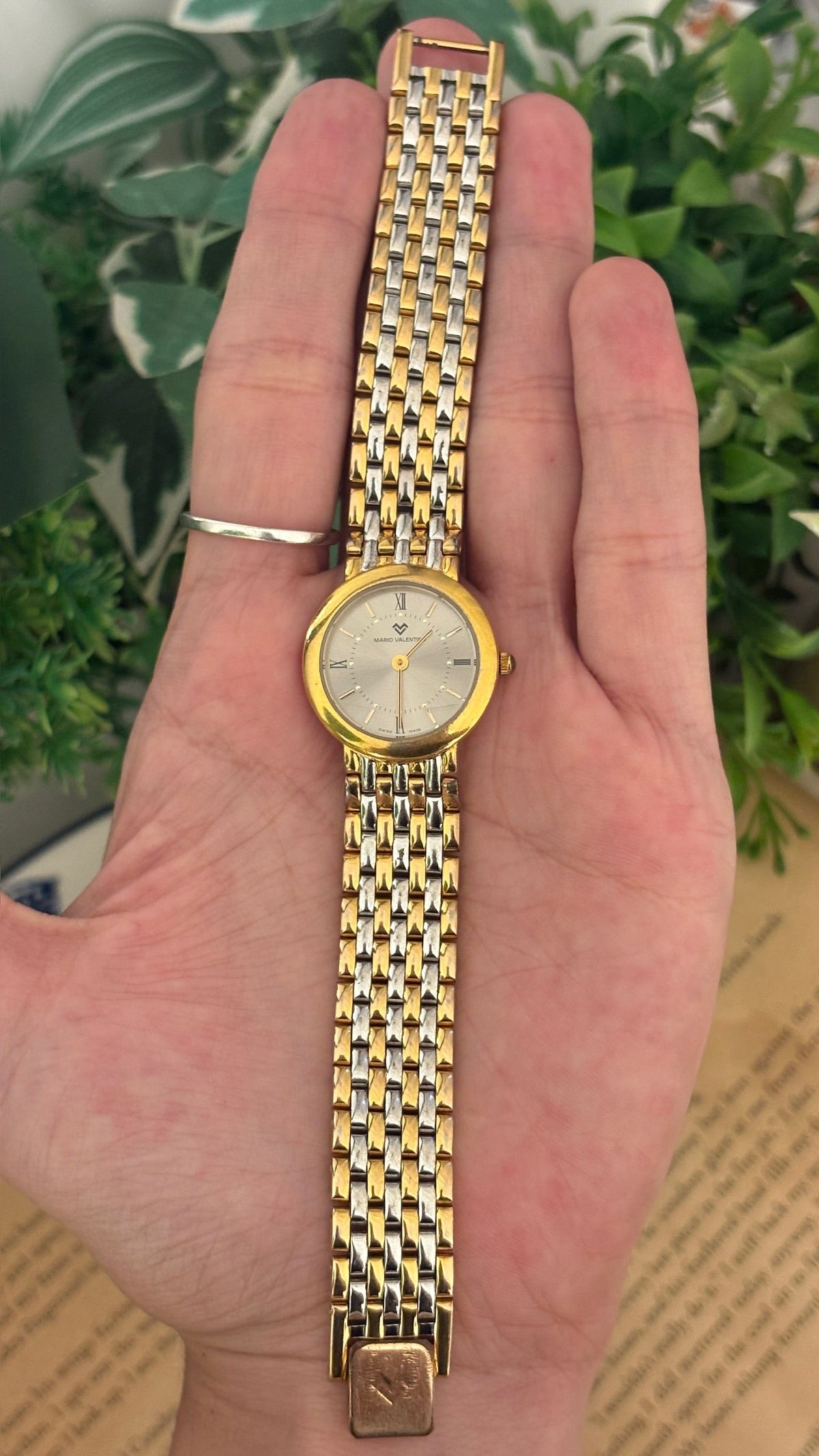 Vintage Mario Valentino Swiss Classic Watch in Two-Tone Quartz