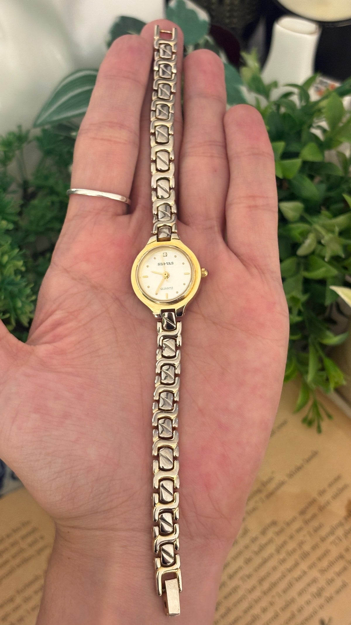 Vintage Shivas Bracelet Watch in Two-Tone Quartz