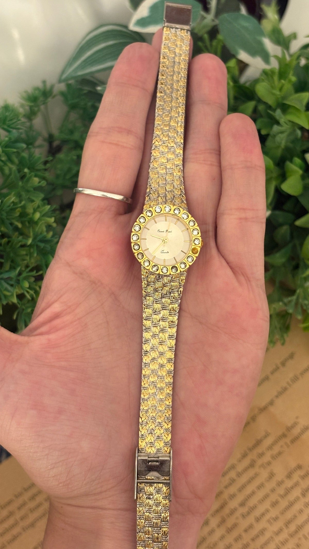 Rare Vintage Orient Pearl Dress Watch in Two-Tone Quartz