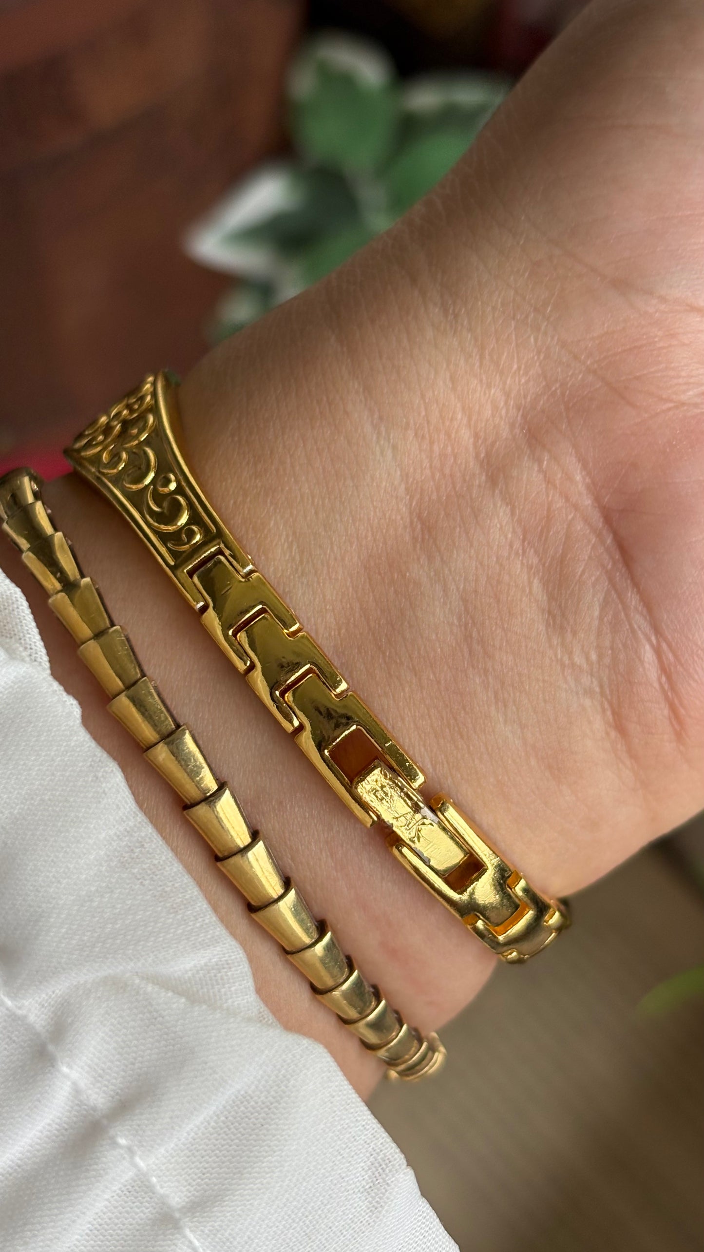 Extremely Rare Vintage Anne Klein Art Deco Watch in Gold Tone