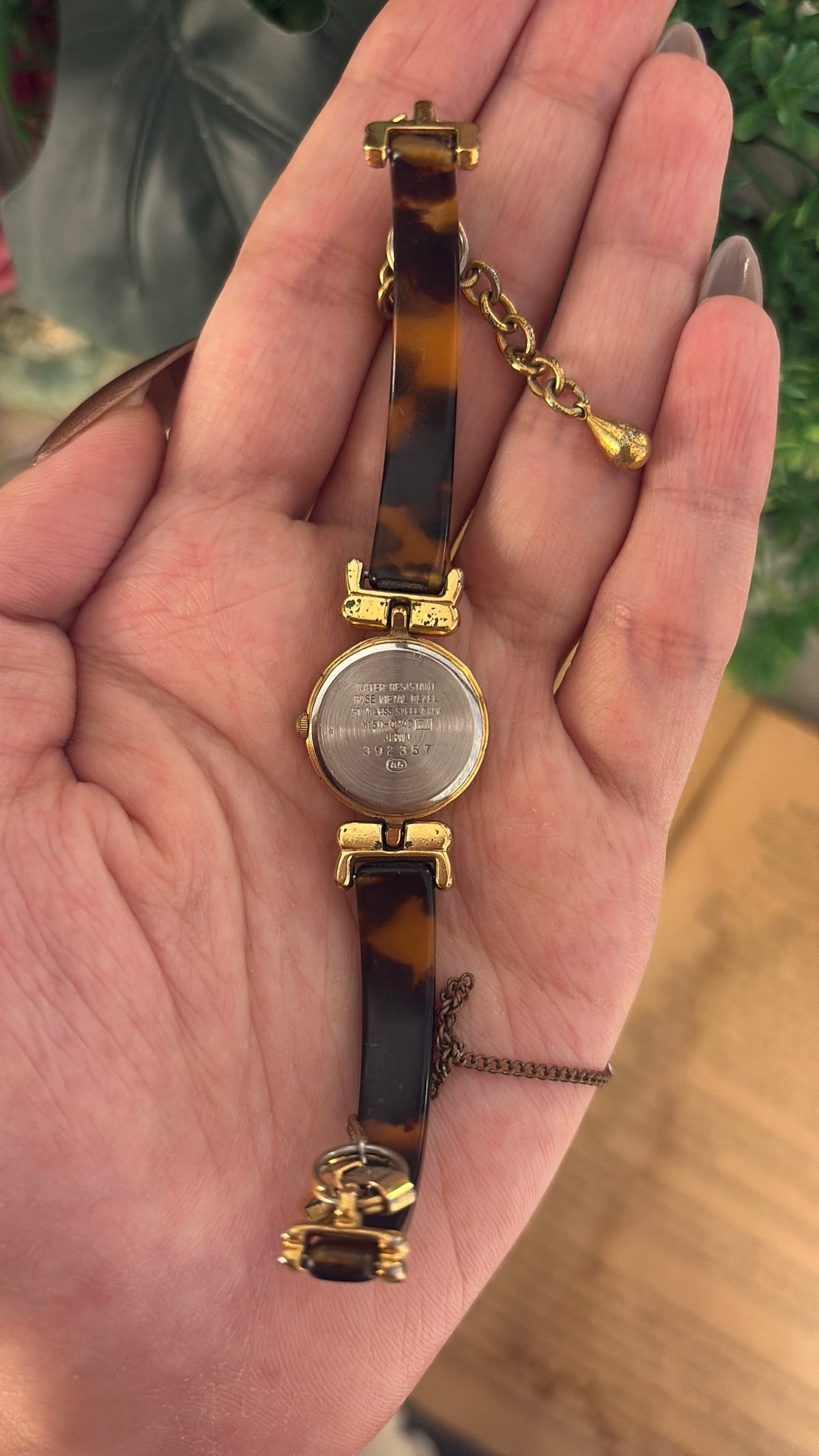 Rare Vintage Ingenu Alba Seiko Tortoise Bangle Watch in Gold Tone Quartz