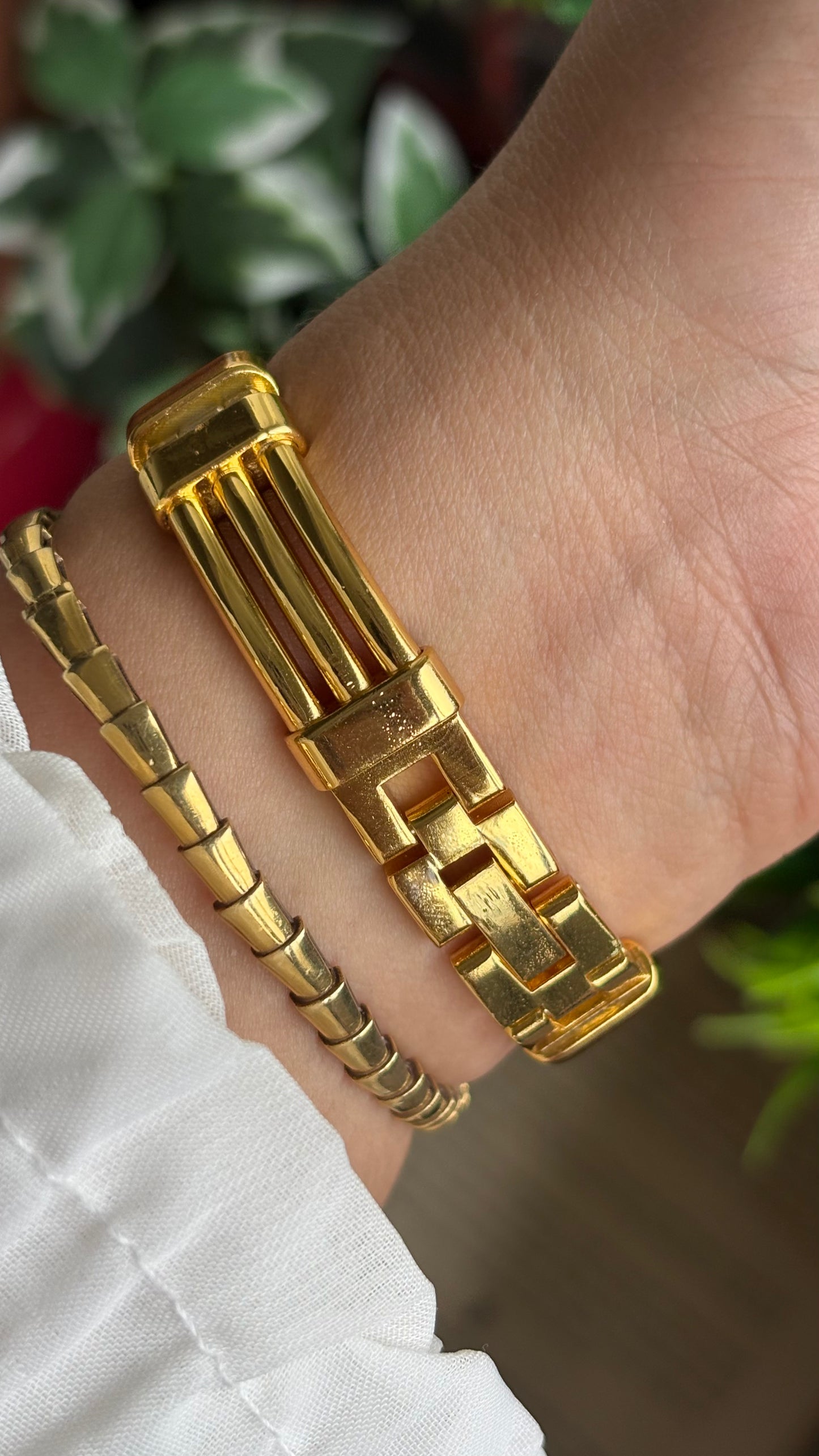 Vintage Anne Klein II Watch in Gold Tone Red Dial