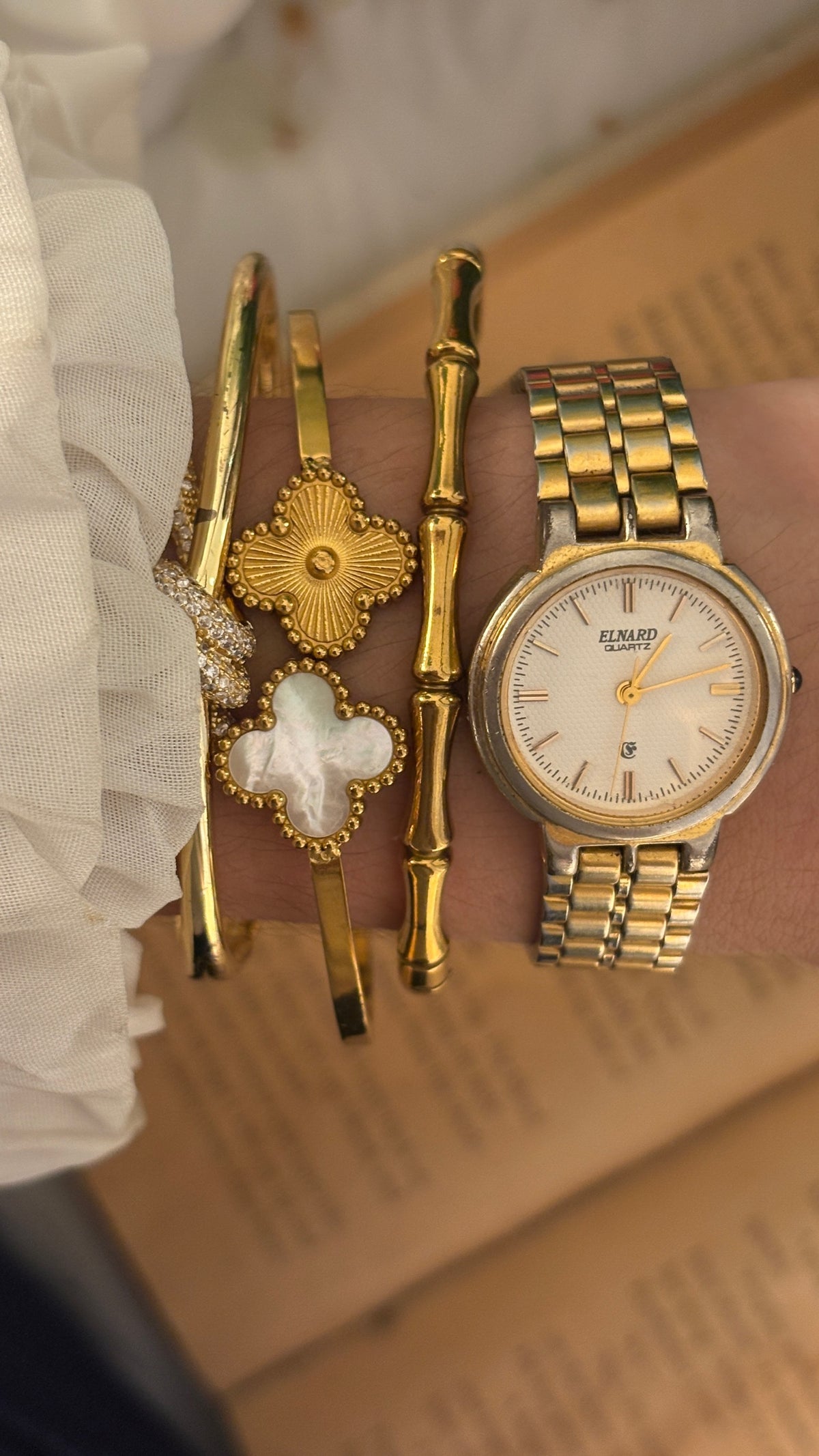 Vintage Elnard Classic Watch in Gold Tone Quartz