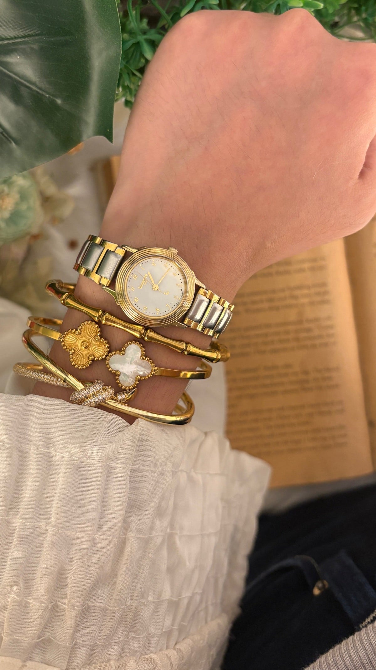 Vintage Lasserre Paris Classic Watch in Two-Tone Quartz